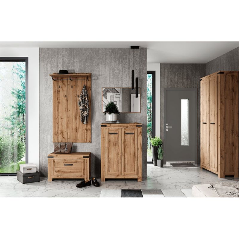 Vešiakový panel 80, dub wotan