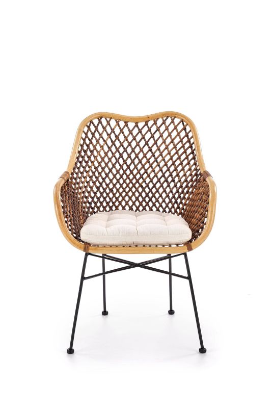 Štýlová jedálenská stolička z umelého ratanu