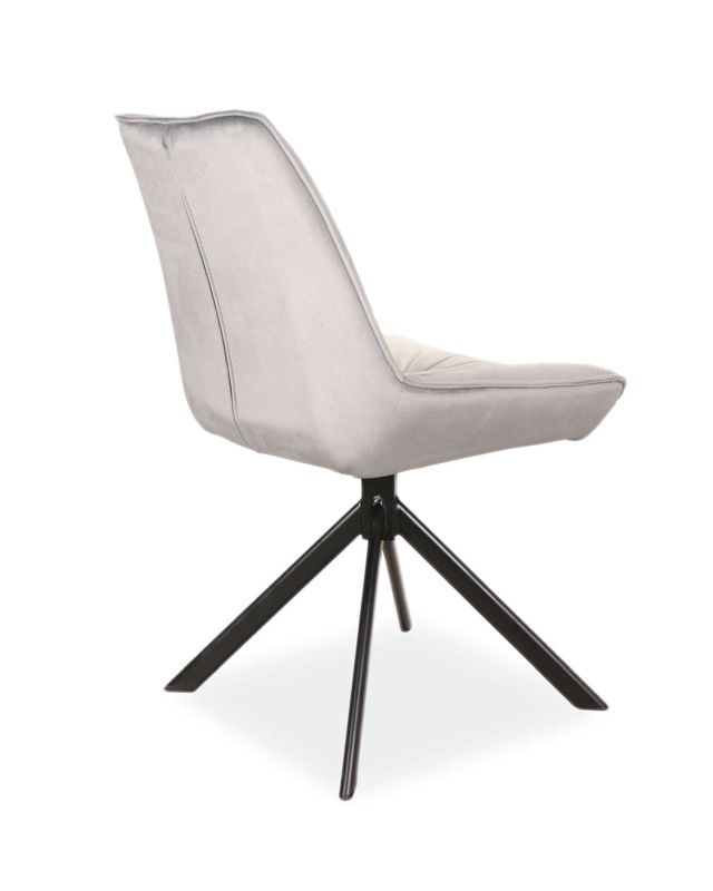 Moderná stolička s mäkkým sedákom, sivá bluvel 14