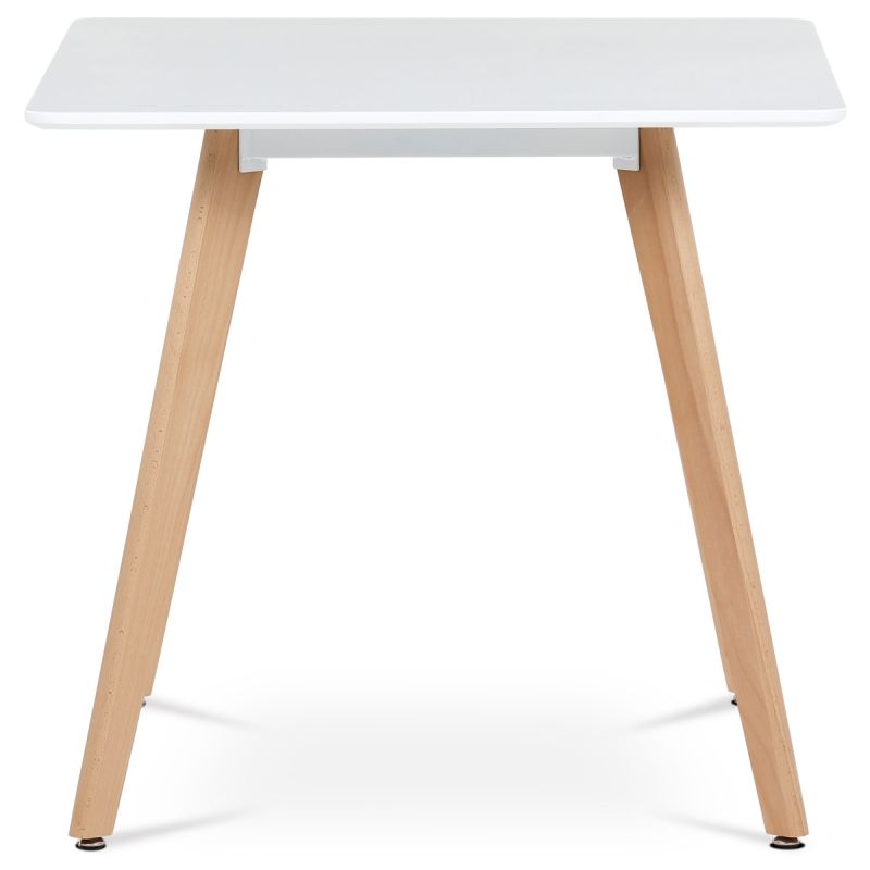 Jedálenský stôl štvorcový s bielou MDF doskou 80x80