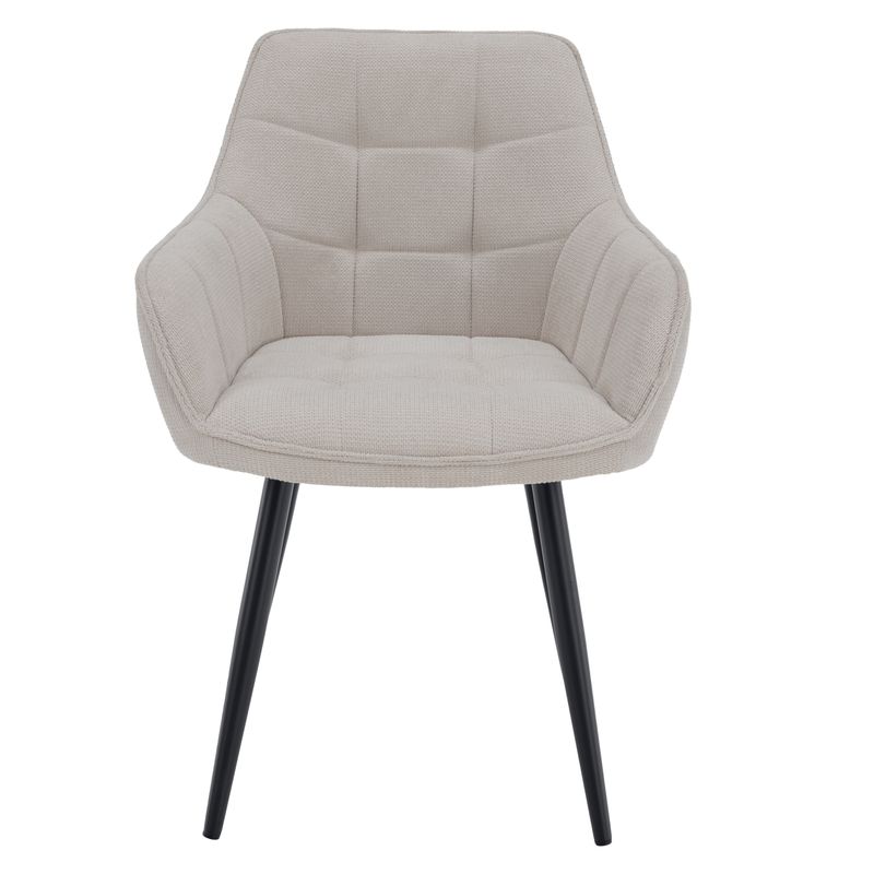 Dizajnové kreslo, béžová-čierna