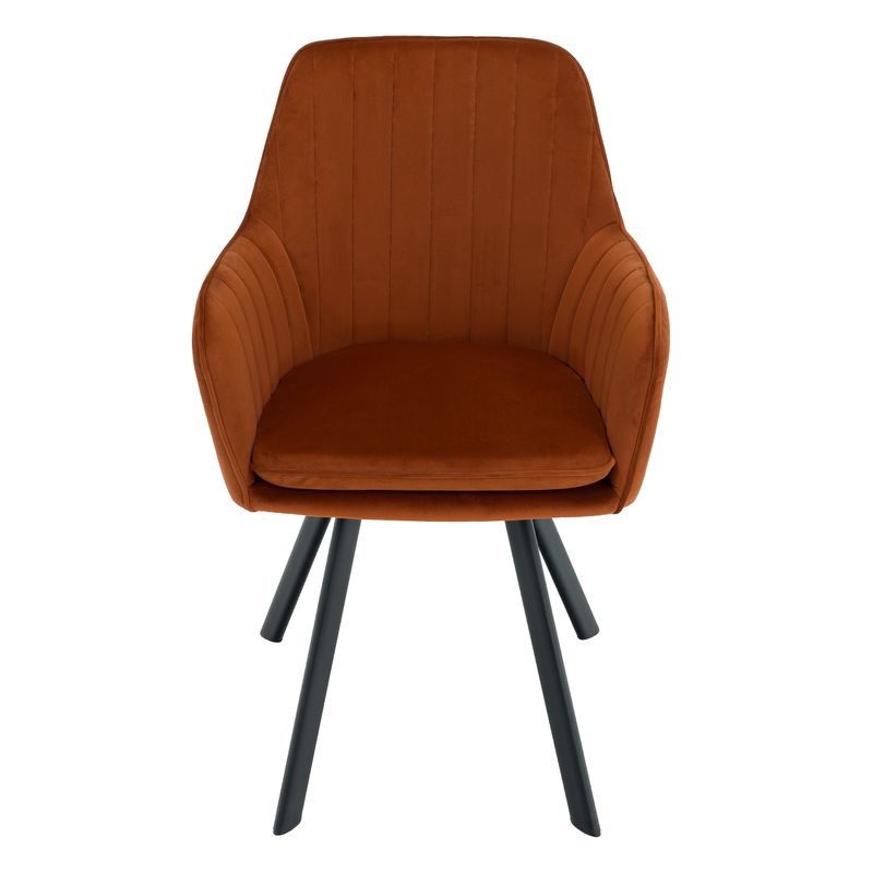 Štýlové dizajnové kreslo, terakota Velvet látka