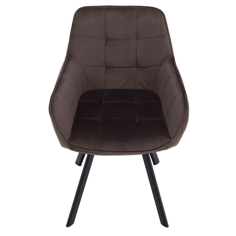 Štýlové kreslo v sivohnedej Taupe Velvet látke