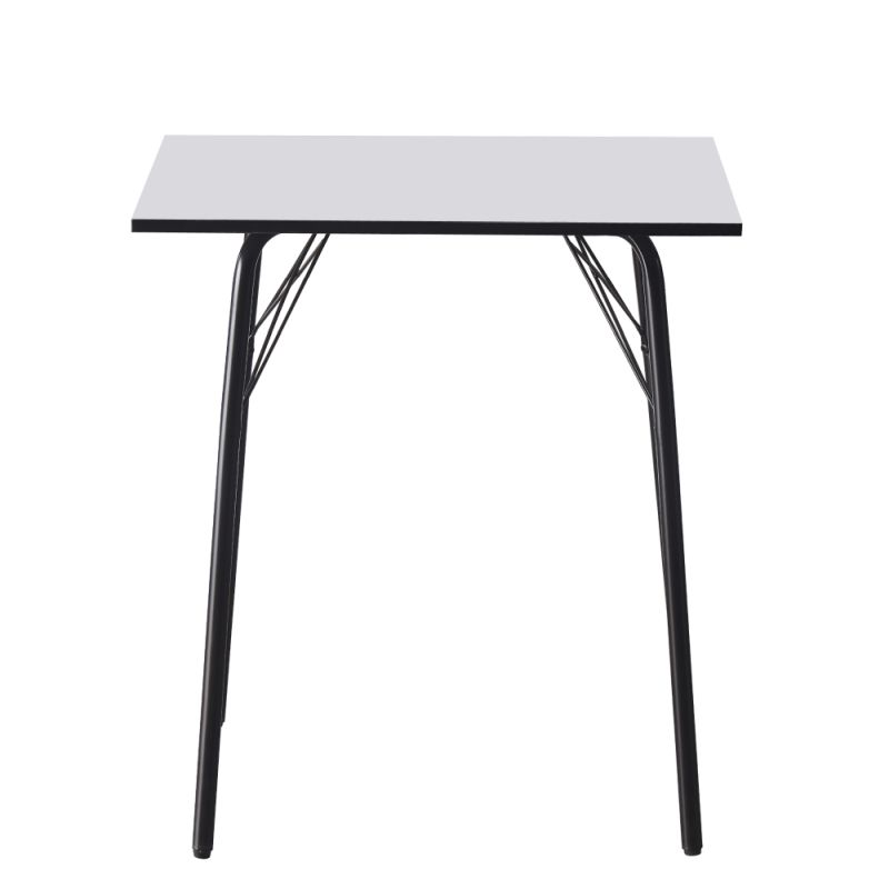 Jednoduchý a minimalistický jedálenský stôl, biela-čierna, 70 cm