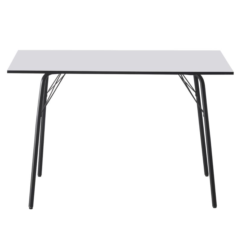 Jednoduchý a minimalistický jedálenský stôl, biela-čierna, 120 cm