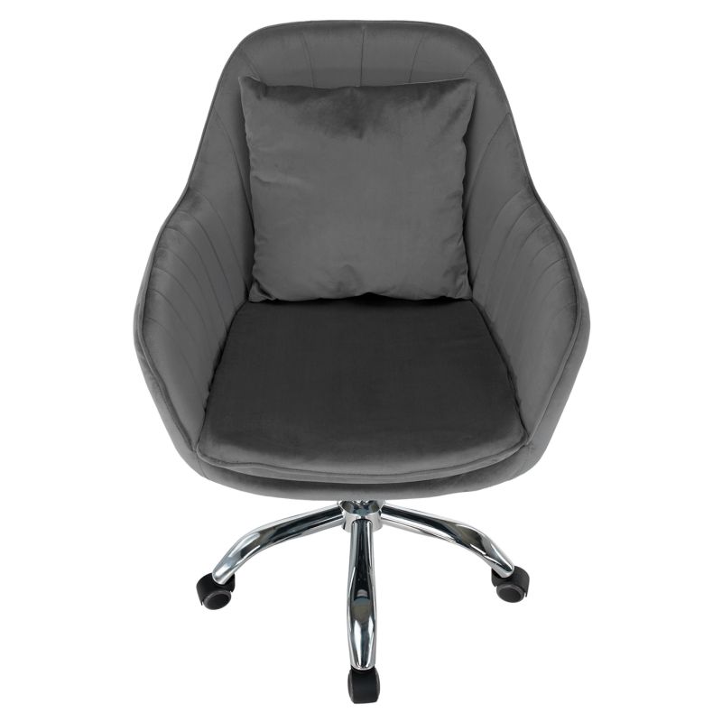 Štýlové a pohodlné kancelárske kreslo, sivá Velvet látka