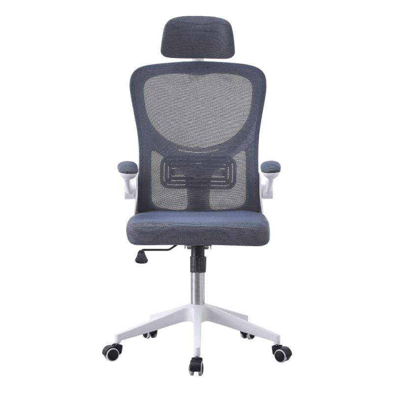 Štýlové kancelárske kreslo, sivá-biela