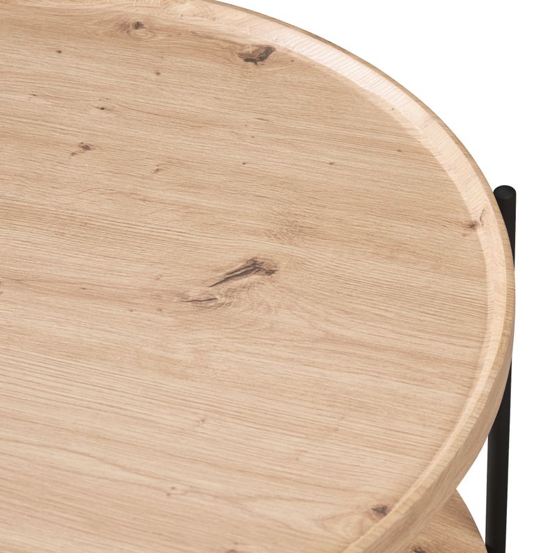 Dizajnový konferenčný stolík, dub artisan-čierna