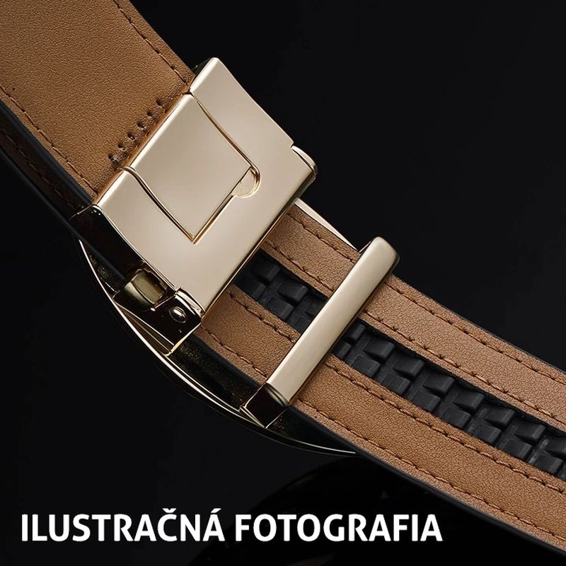 Kožený remeň pre opasky s automatickou prackou, dekor_2, šírka 3.5cm