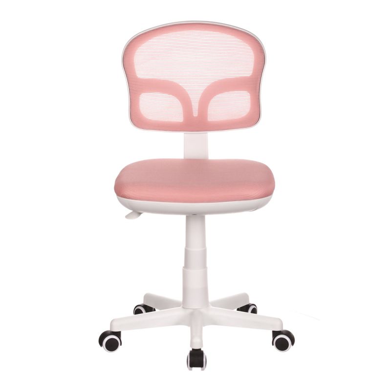 Detská stolička, ružová sieťovina, biely plastový kríž