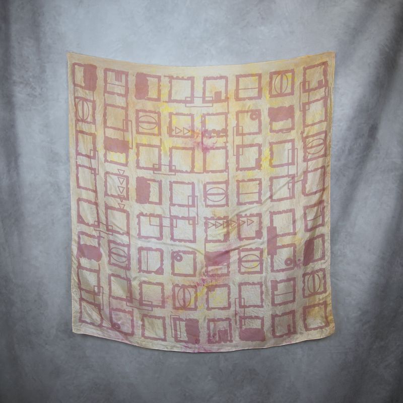 Ručne maľovaná hodvábna šatka ŠTVORCE MIX FARIEB, 90 x 90cm, Vyrobená na Slovensku