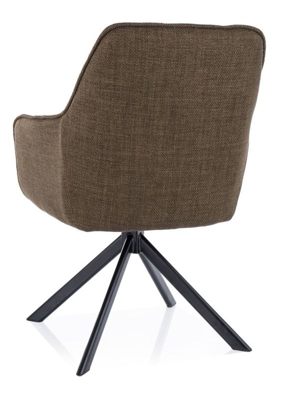 Luxusná a štýlová jedálenská stolička s prešívaním, čierna-oliwka 77