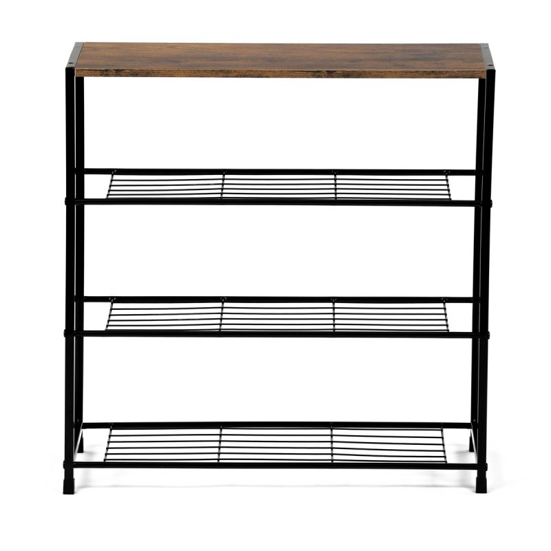 Botník, 3 police, MDF, dekor staré drevo