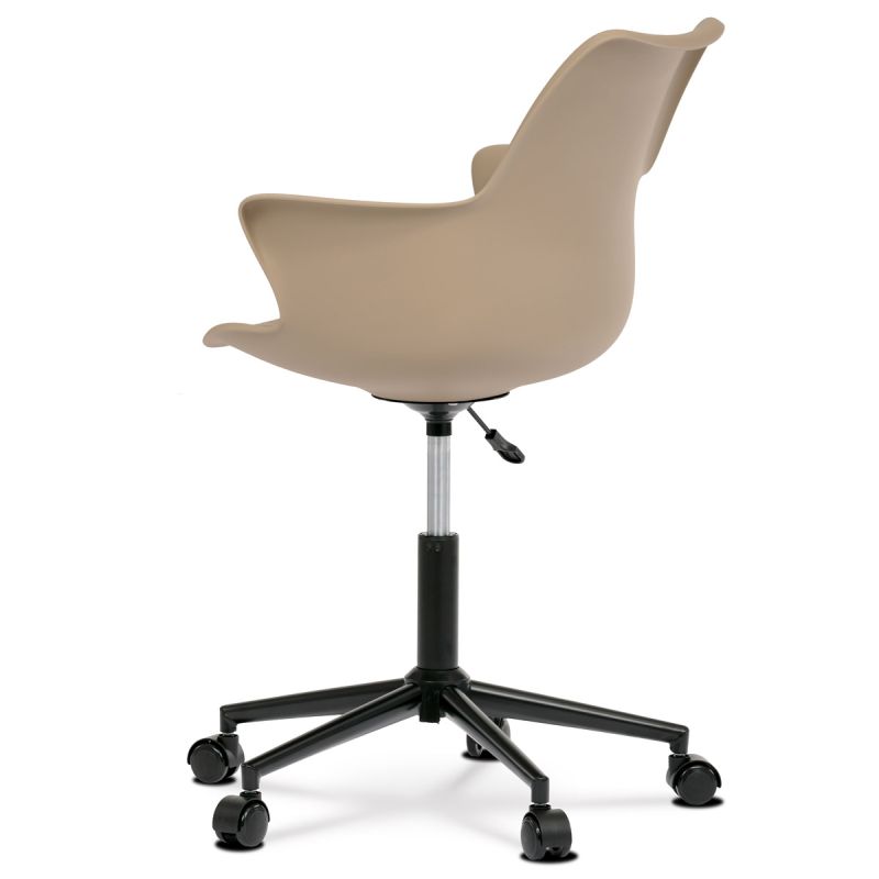 Stolička kancelárska, cappucino plastová škrupina