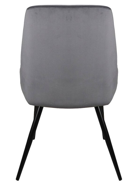 Jedálenská stolička, čierny mat-sivá bluvel 14