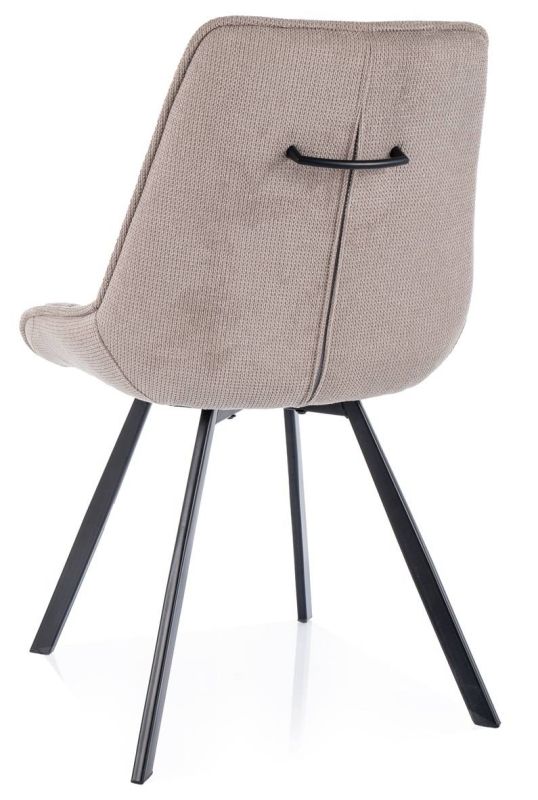 Dokonalá jedálenská stolička, čierny mat/béžová 34