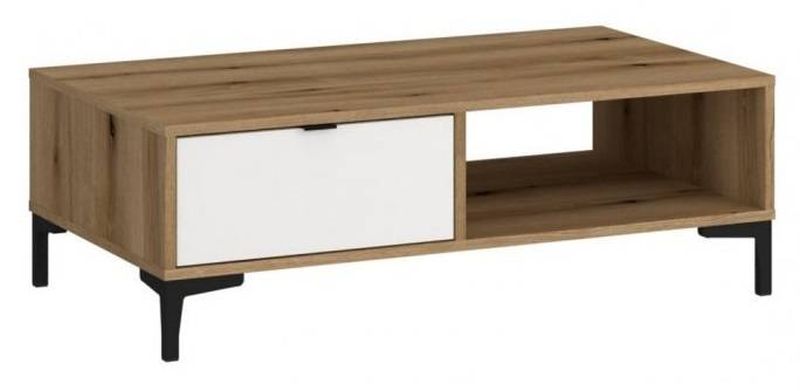 Konferenčný stolík v minimalistickom dizajne, dub coast evoke/biely alpská