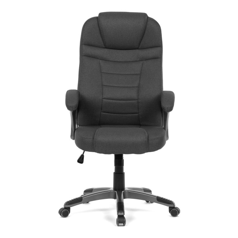 Štýlová kancelárska stolička čalúnená čiernou látkou