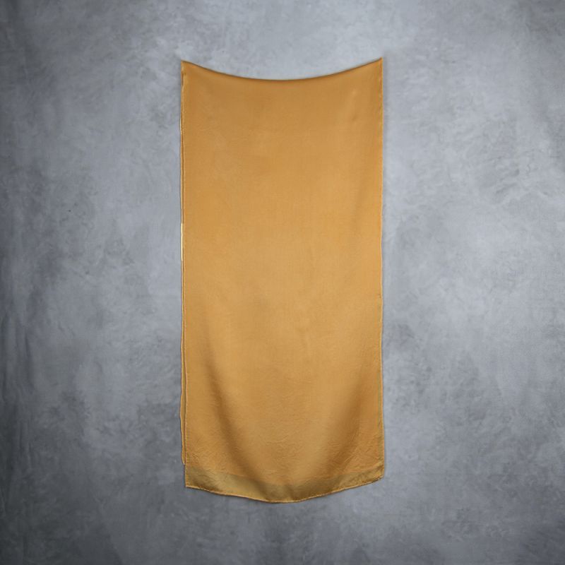 Hodvábny šál ORANŽOVÝ, Vyrobený na Slovensku, 175 x 45cm