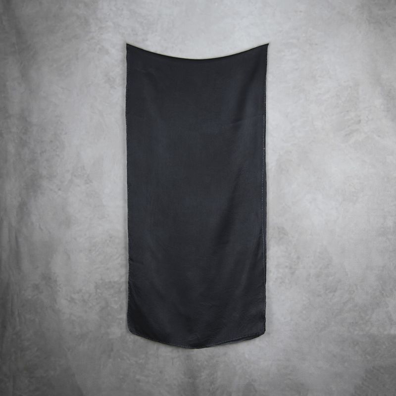 Hodvábny šál ČIERNY, Vyrobený na Slovensku, 175 x 45cm