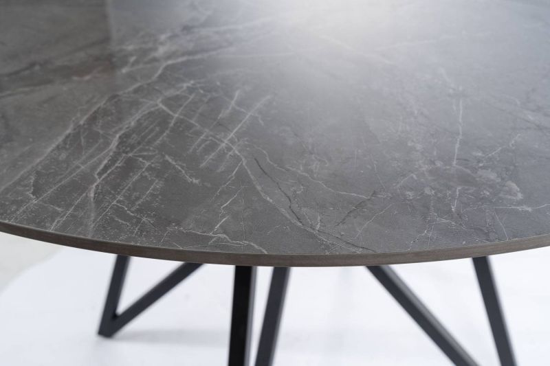 Okrúhly jedálenský stôl 120, čierny-sivý
