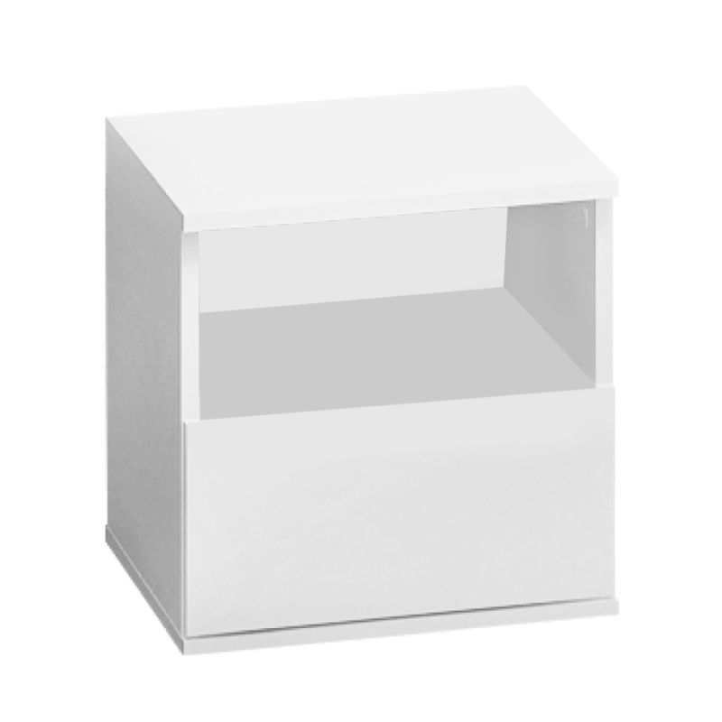 Malý elegantný nočný stolík, biela