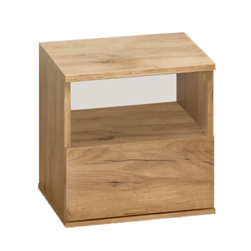 Malý elegantný nočný stolík, dub craft zlatý