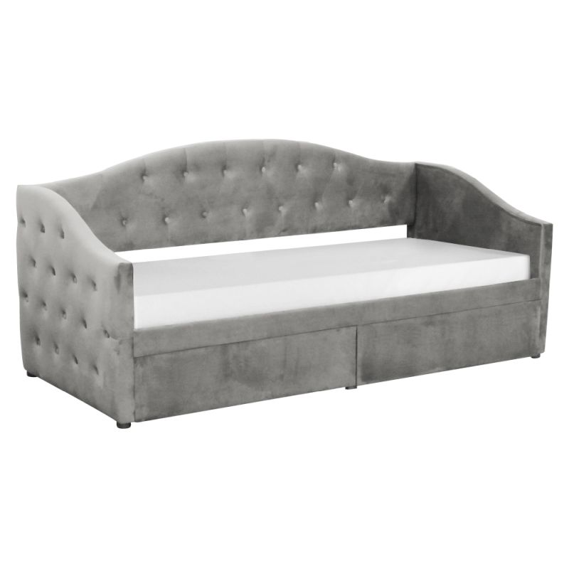 Čalúnená posteľ s úložným priestorom 90x200, sivá Velvet látka