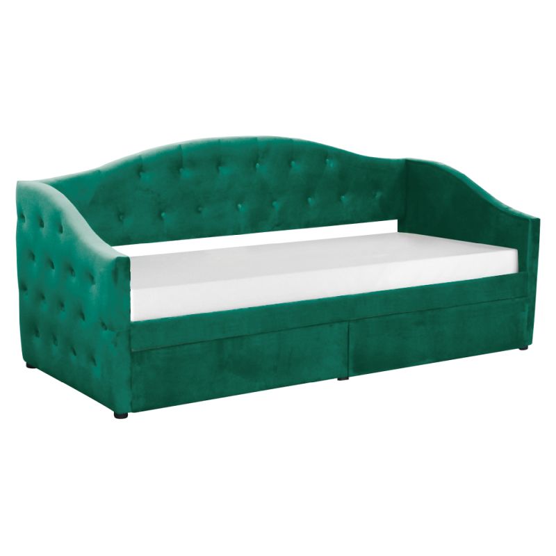 Čalúnená posteľ s úložným priestorom 90x200, zelená Velvet látka