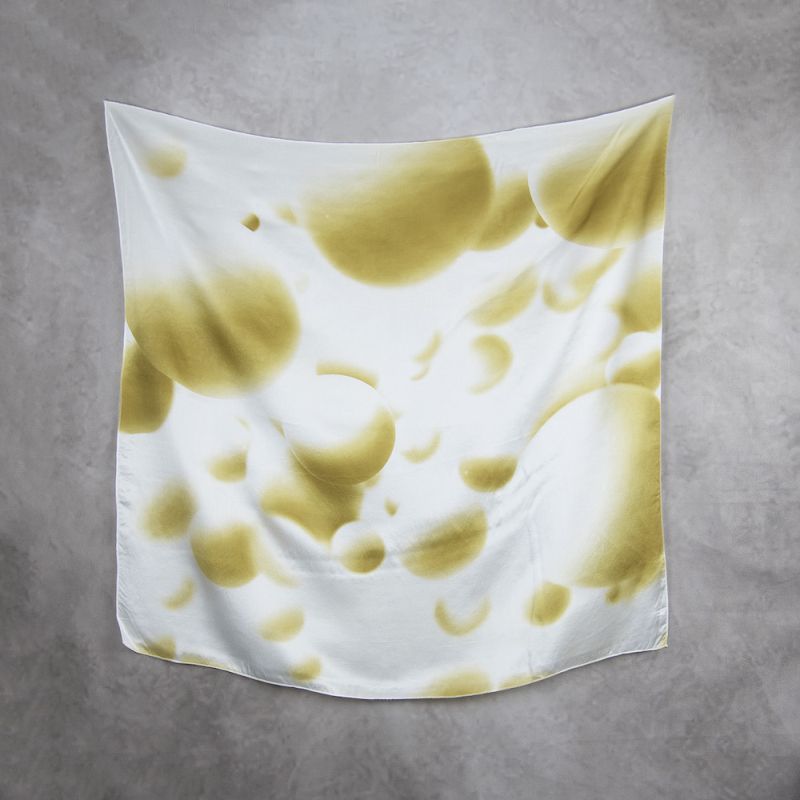 Hodvábna šatka KHAKI KRUH, 85 x 85cm