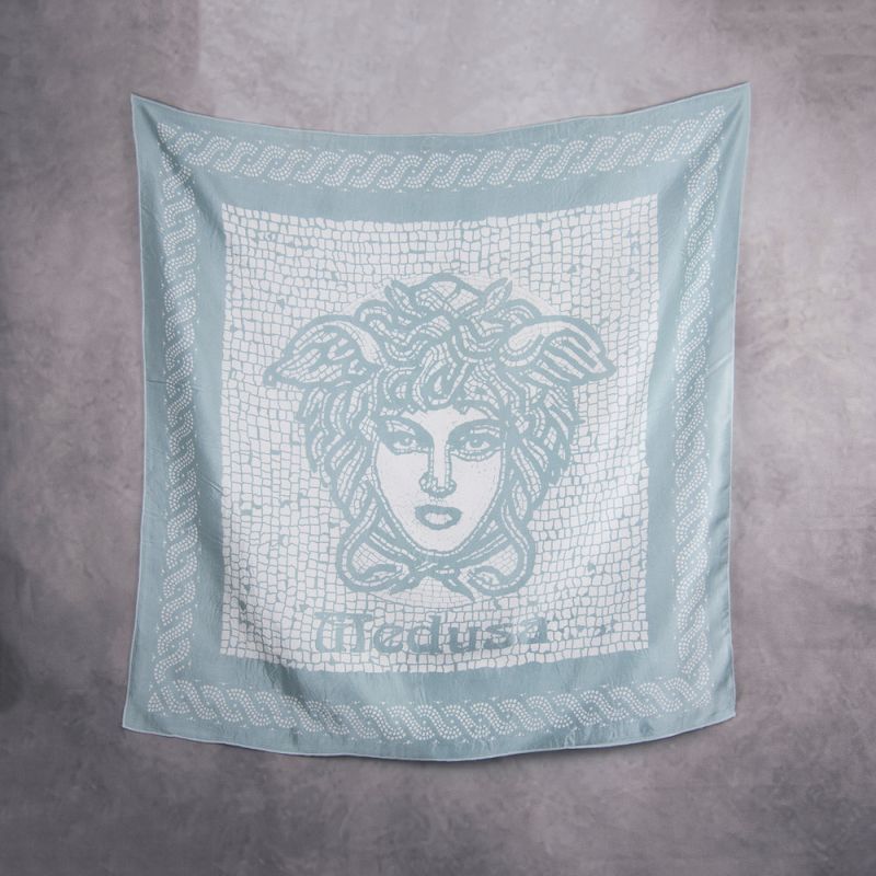 Hodvábna šatka TYRKYSOVÁ MEDÚZA, 85 x 85cm