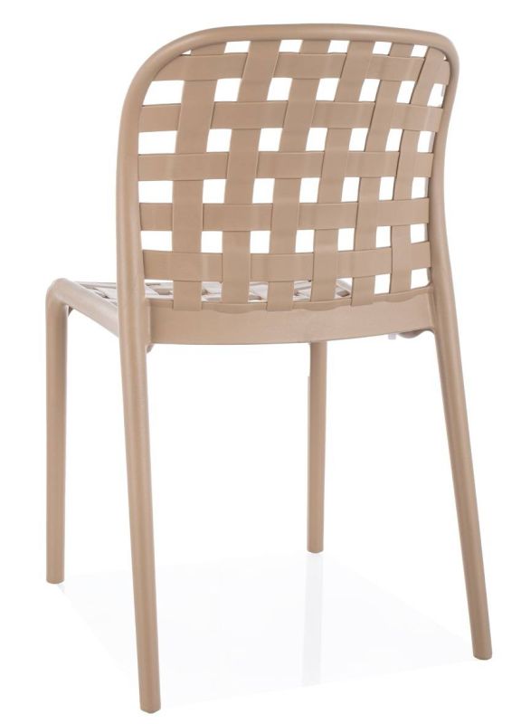 Univerzálna stolička z odolného plastu, béžová