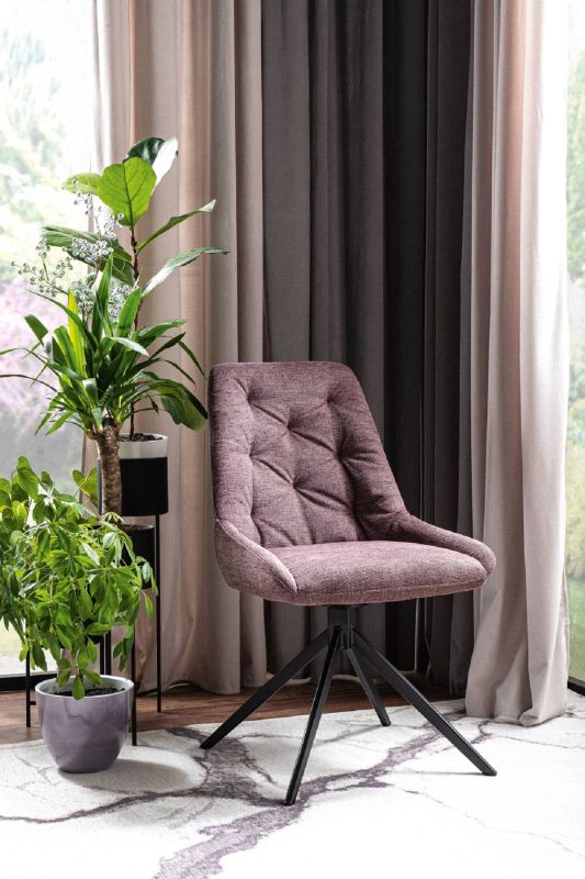 Jedálenská stolička do moderných interiérov, čierna-wrzosowy 93