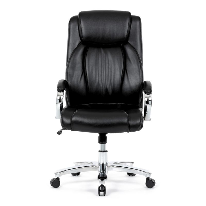 Elegantné kreslo kancelárske, čierna ekokoža