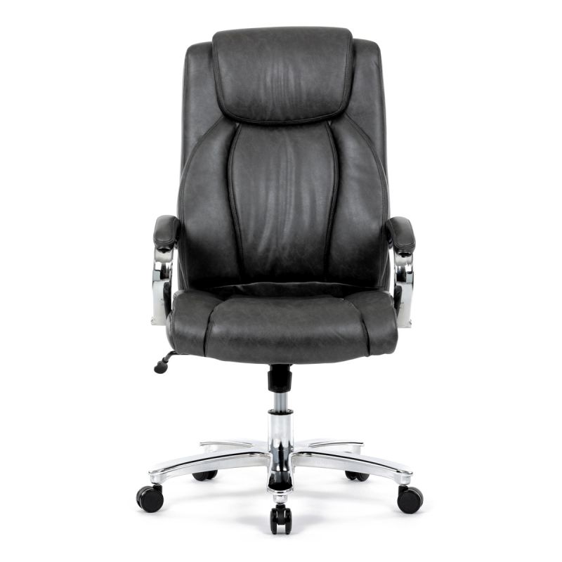Elegantné kreslo kancelárske, sivá ekokoža