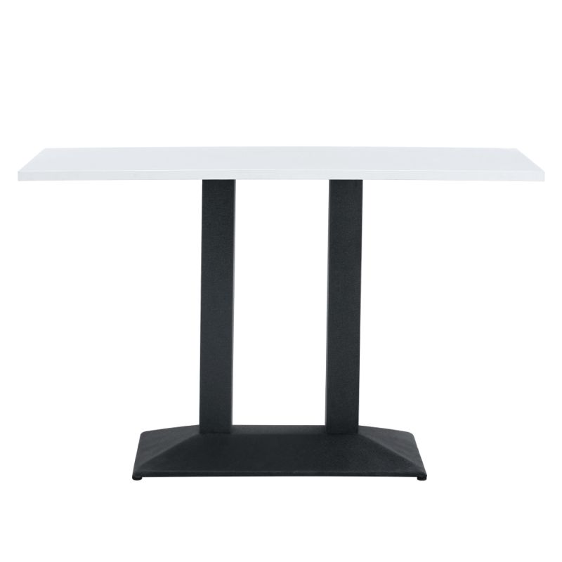 Elegantný jedálenský stôl, biela-čierna, 120x60
