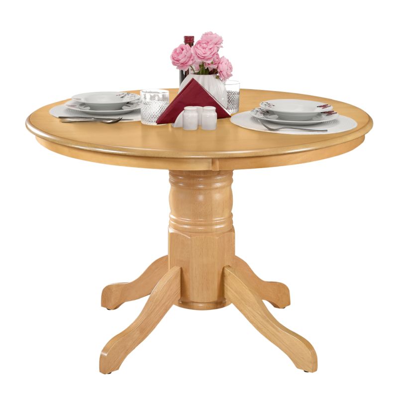 Jedálenský stôl, okrúhly, dub svetlý