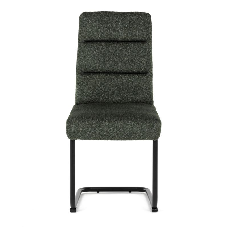 Stolička jedálenská, taštičkové pružiny, zelená látka