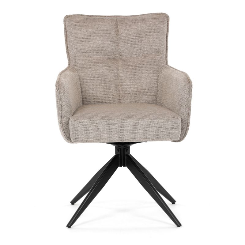 Stolička, taštičkové pružiny v sedadle, 180 ° otočný mechanizmus, lanýžová vodeodolná látka