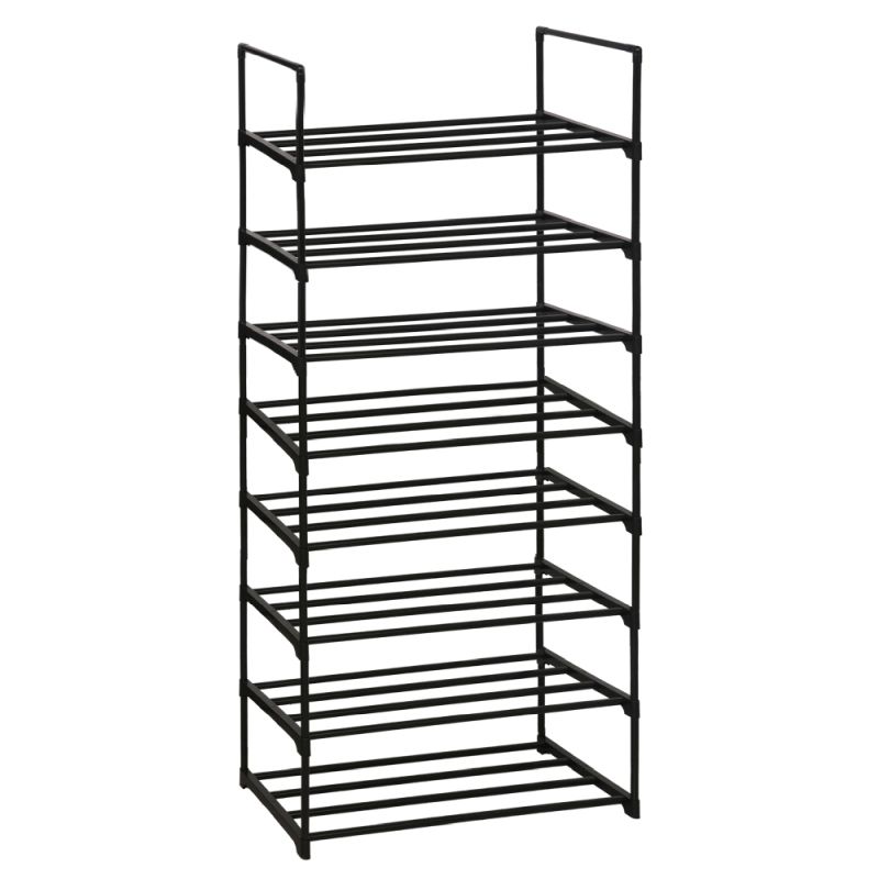 Štýlový botník v kombinácii čierneho kovu s plastovými prvkami