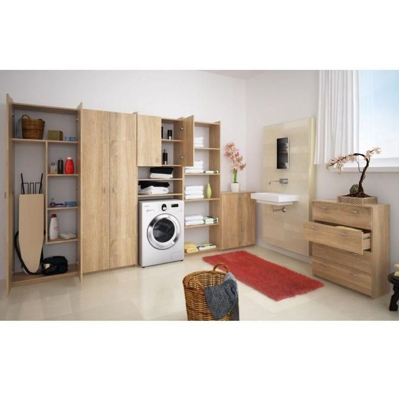 Kombinovaná skriňa do kúpeľne, dub sonoma