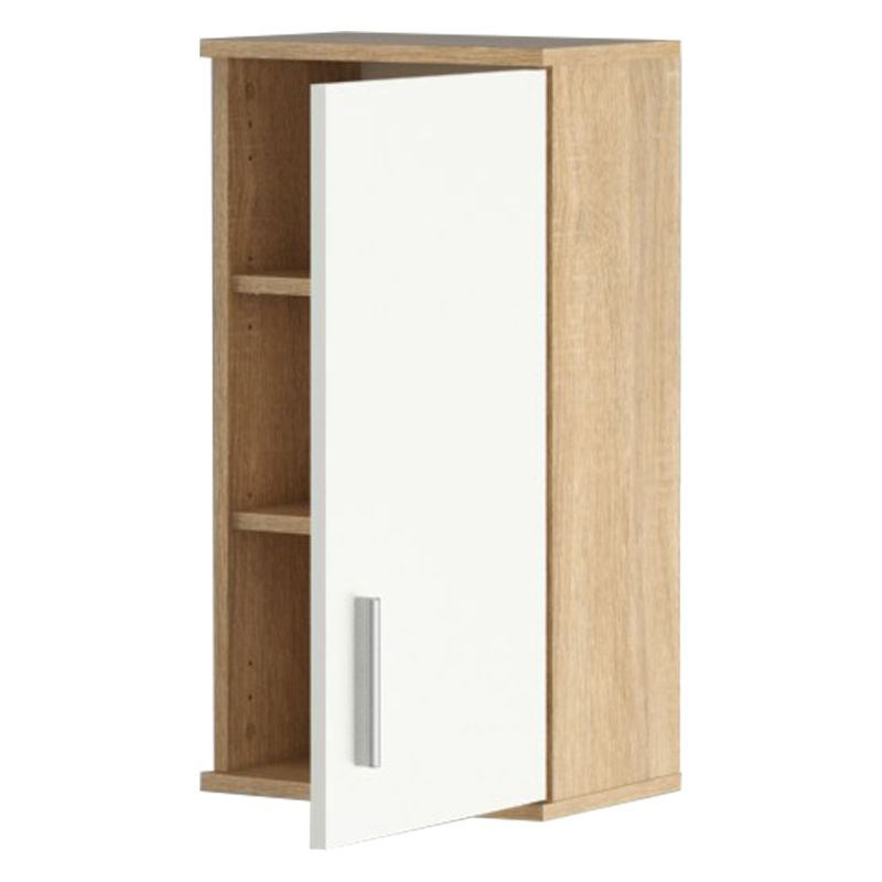 Závesná skrinka do kúpeľne, dub sonoma/matná biela