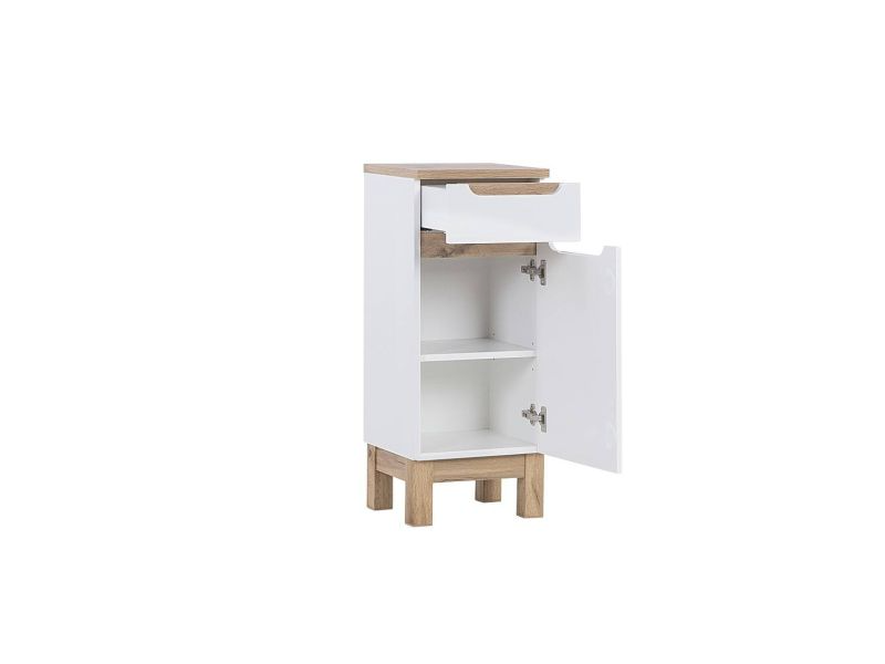 Kúpeľňová skrinka 810 biela/biely vysoký lesk