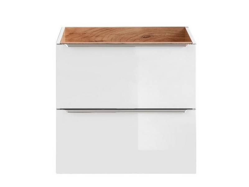 Kúpeľňová skrinka 820 dub craft/biela/biely lesk