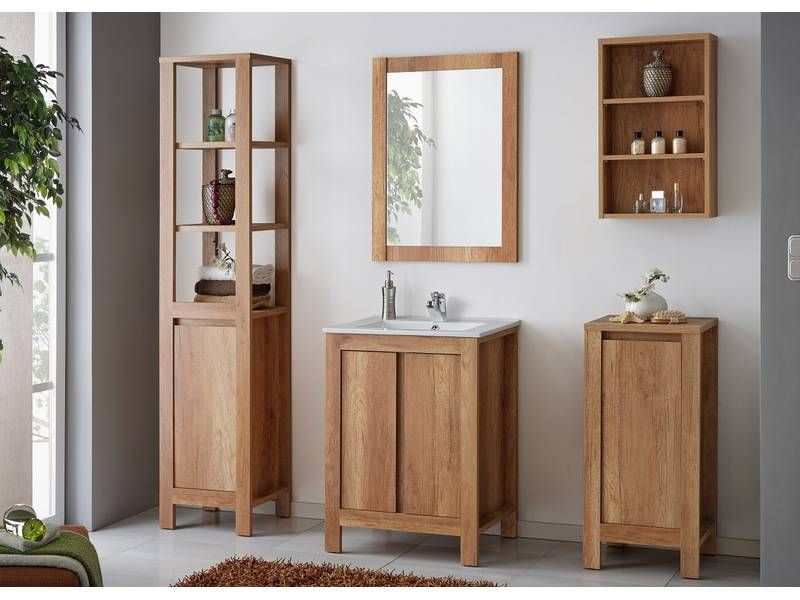 Kúpeľňová skrinka 830 dub country