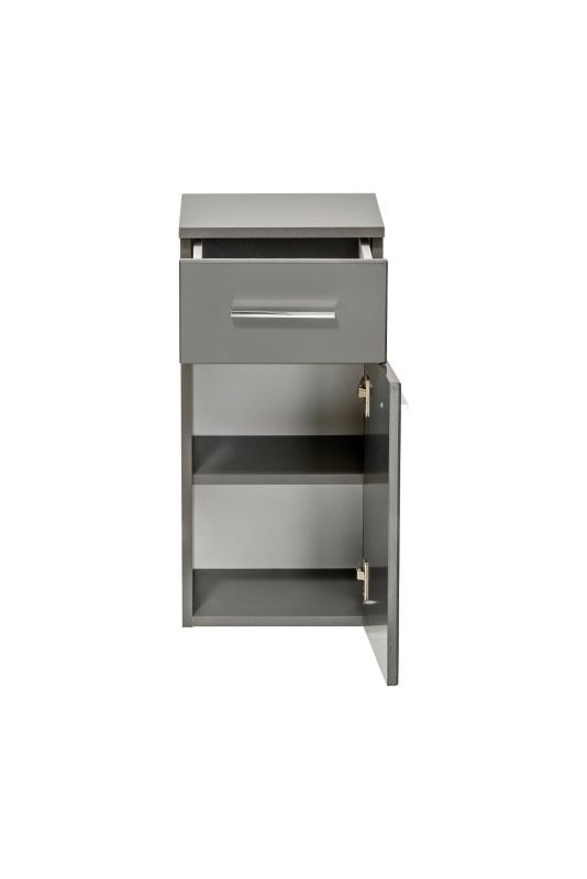 Kúpeľňová skrinka 810 sivá/sivý lesk