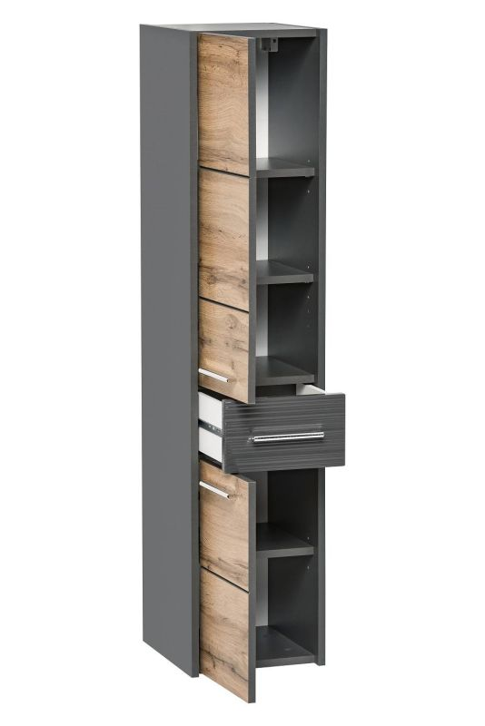 Kúpeľňová skrinka 800 dub wotan/anthracit