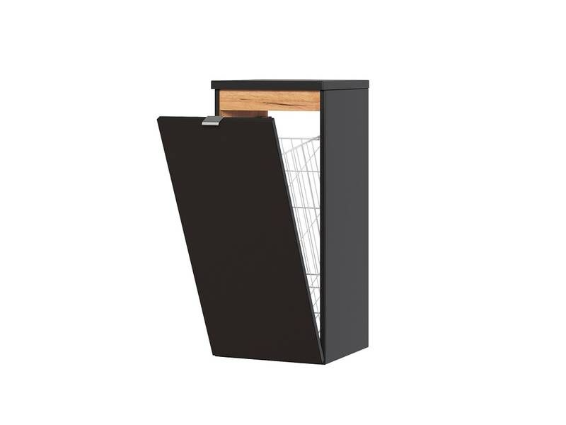 Skrinka do kúpeľne 810 dub craft/čierny mat