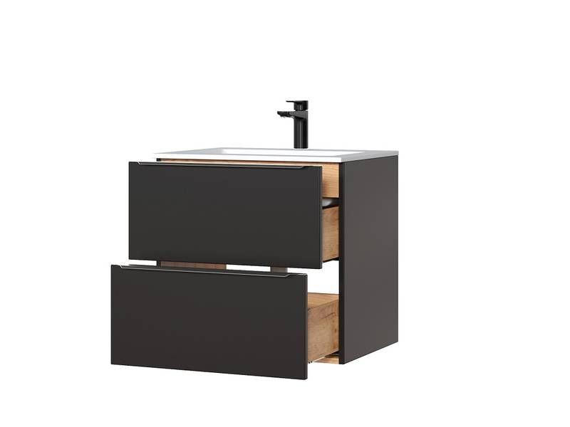 Skrinka do kúpeľne 820 dub craft/čierny mat