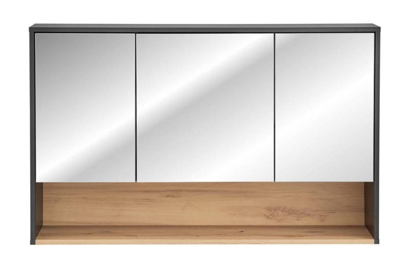 Skrinka do kúpeľne 843 sivá/dub artisan